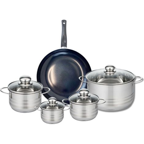 Ensemble de 1 Poêle de cuisson 28 cm et 4 faitouts 12, 14, 16 et 24 cm Elo Prima Brillant (1/5)