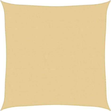 Voile d'ombrage  Voile de parasol sable 6x6 m 100 % polyester oxford