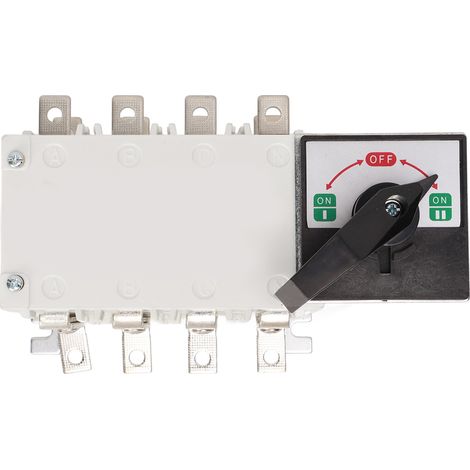 Commutateur de transfert d'alimentation double manuel 4P IP65, interrupteur de sectionnement à double position, 400 V CA, 50 Hz, 80 A (1/5)