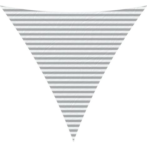Toldo Vela de Sombra Gris claro y blanco. 4 x 4 x 4 m vidaXL