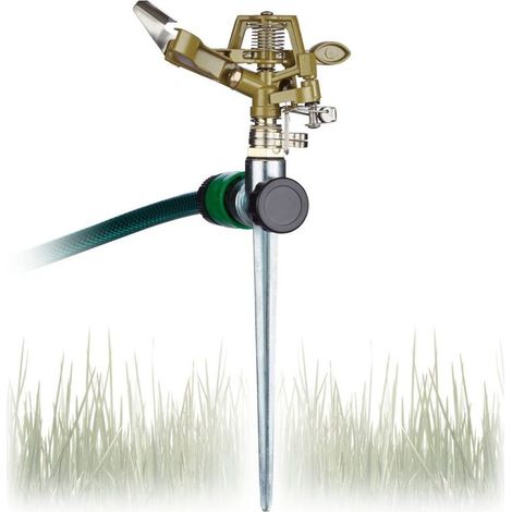 Vert Arroseur circulaire aspergeur pelouse, jardin pulvérisateur, arrosage uniforme jusqu’à 700 m² 15 m 360 (1/4)