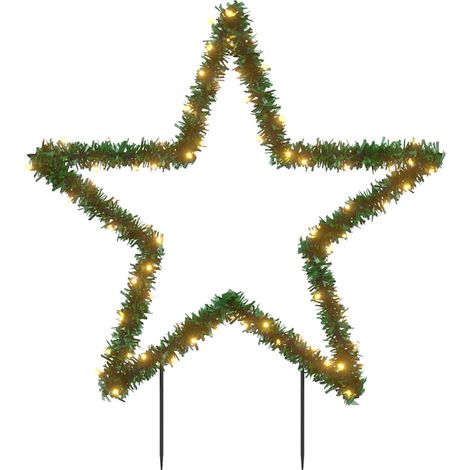 Décoration lumineuse étoile de Noël avec piquets 80 LED 60 cm (1/5)