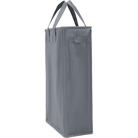 Cestas de lavandería de 45 l con asas (gris oscuro), plegables, delgadas, rectangulares, de tela Oxford, para baño, 39 x 19 x 60 cm