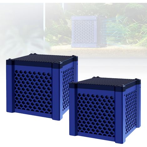 Lot de 2 Cubes Purificateurs d'eau pour Abreuvoir à Chevaux, Filtre Purificateur d'abreuvoir pour Bétail, Filtre Aquarium à Charbon Actif Cube Purification de l'eau pour Aquarium étang et Chevaux (1/4)