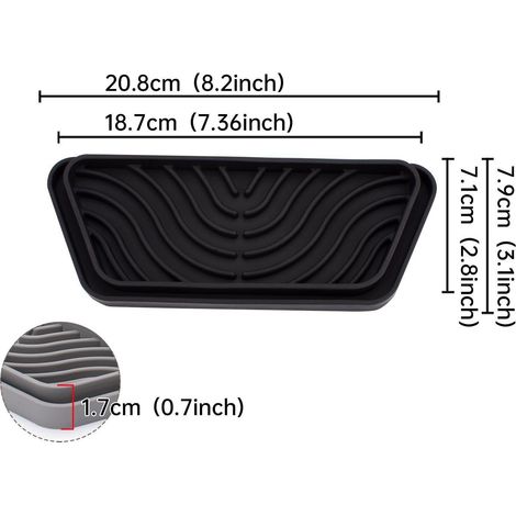 Bac À Eau Pour Distributeur De Glace Et D'eau - Bac Récepteur En Silicone Antidérapant Pour Réfrigérateur - Coupe-à-la-taille - 1 Pièce (1/5)