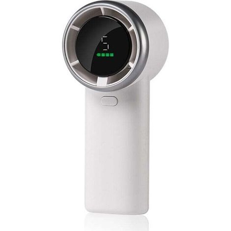 Ventilateur turbo portable puissant : refroidissement instantané à 13 500 tr/min, charge rapide USB en 2 heures, mini ventilateur portable à 5 vitesses, écran HD, idéal pour les voyages, le sport et l (1/4)