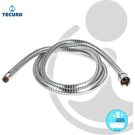 tecuro Küchen Ersatz Brauseschlauch M15/1 x 1/2 Konusmutter 150 cm - Metall verchromt (1/5)