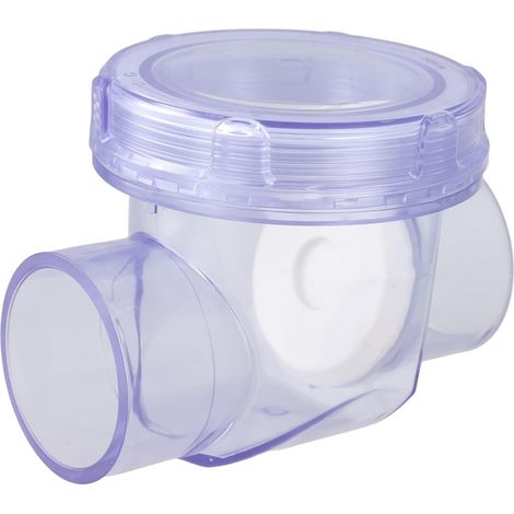 Clapet anti-retour en PVC, 50 mm, pour systèmes de drainage, soupape de refoulement horizontale verticale (A) (1/5)