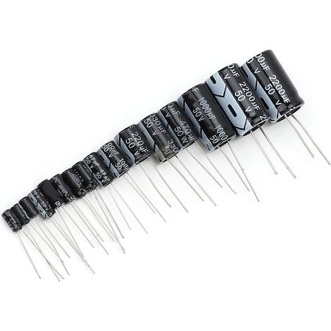 Lot de 150 condensateurs électrolytiques 50V 1µF à 2200µF assortiment (1/5)
