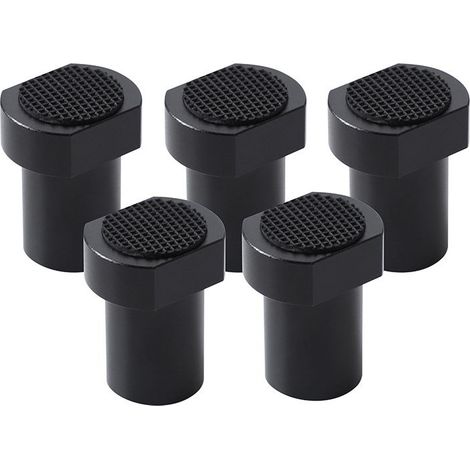5 pièces Alliage d'Aluminium Presse Etabli pour Bench Dog Serre Joint Etabli pour Etabli Menuisier Bouchon de Positionnement de Serrage Accessoires d'Établi pour Trou de Chien de 20mm (Noir) (1/4)