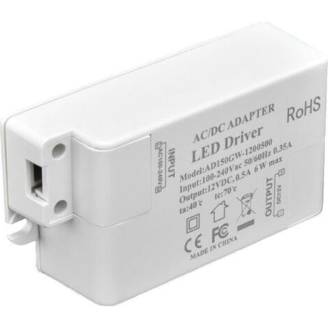 Led Driver 6W Maximum 100 240V Transformer 12V Constant Voltage Led Driver Transformer 0.5A Converter Converter with Low Voltage Transformers (1/5)