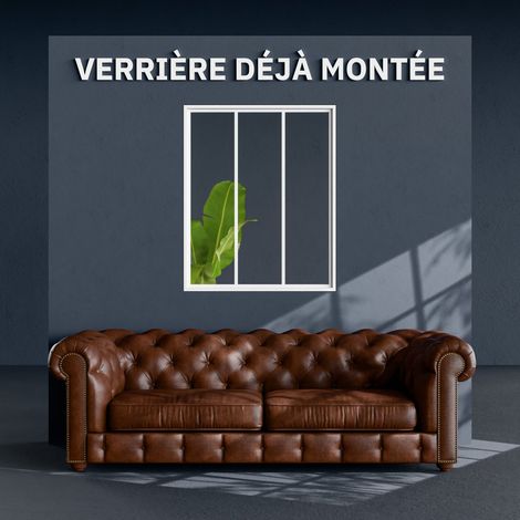 Verrière 3 Carreaux - Déjà Montée - Blanc (1/4)