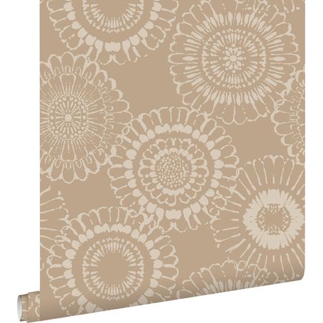 papier peint fleurs cervine - ESTAhome (1/5)