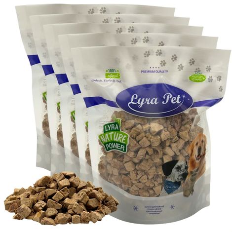 1 kg (5 x 200 g) Lyra Pet® Cubes de foie de canard lyophilisés (1/5)