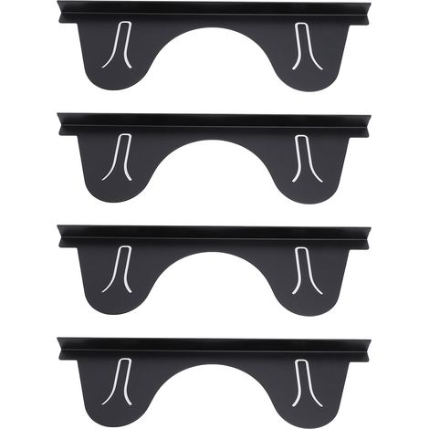 paia di coprifori in acciaio inox, kit di rifinitura per pentole, protezioni resistenti al calore, lunghezza regolabile da 35 a 70 cm, colore nero. (1/5)