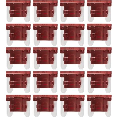 ATT 10A Flachsicherungen, Mini-APS, 10A, für Wohnmobile, Autos, Motorräder, LKWs (20er-Packung)