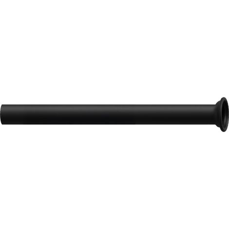 TUBO CANOTTO DRITTO AD IMBUTO PER SIFONE DI SCARICO IN OTTONE NERO OPACO - Ø32X300 NERO OPACO  - POR