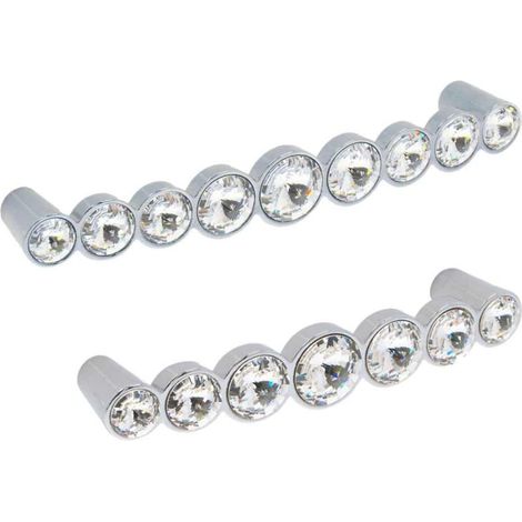 Maniglia per mobili in stile moderno con Swarovski Linea Luxury Serie 33 Giusti - 96 Cromo Lucido