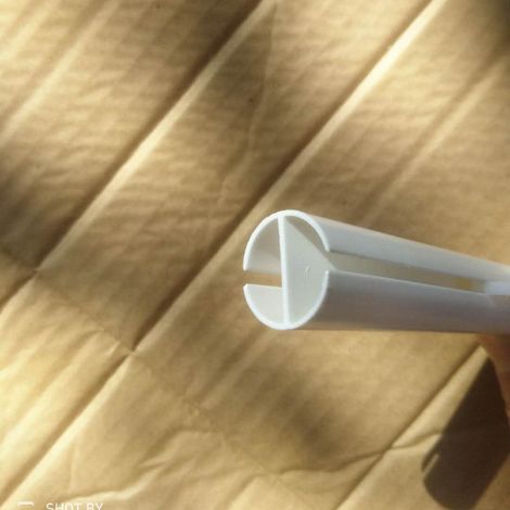 Barre ronde à double rainure en PVC pour accrocher des tableaux, tube de suspension rond en plastique, barre publicitaire en PVC, accessoires pour rideaux publicitaires 20 mm (1/5)
