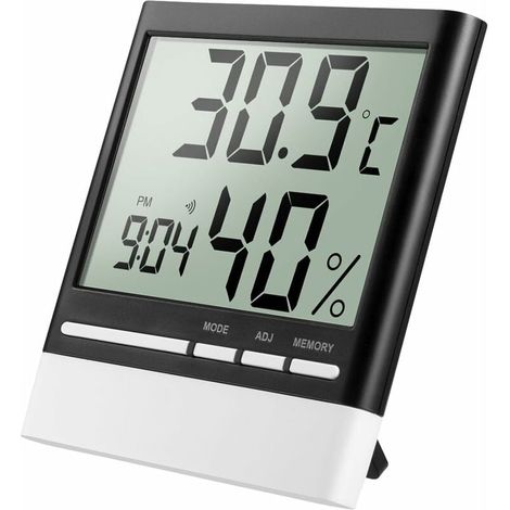 Elektronisches digitales Thermometer-Hygrometer für den Innenbereich, kabelloses digitales Thermometer-Hygrometer, LCD-Thermo-Hygrometer, Babyzimmer-Thermometer, tragbare Größe, Batterien enthalten