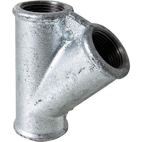 Raccord en fonte malleable galva Nr.165 piece en T 45° diam. 1/2" (1/3)