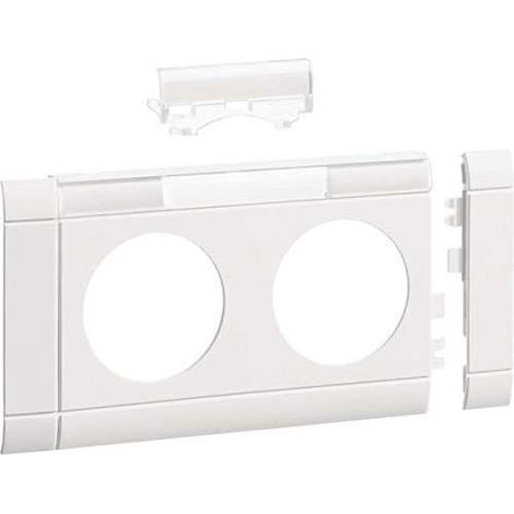 Cubierta doble de enchufe Hager gb080219016 modular sin halógeno (1/2)