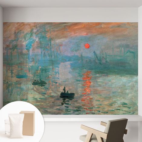 Papier peint intissé à motifs décoratifs pour salon chambre et bureau Décoration murale élégante avec colle Paysage portuaire 152x104 cm (1/5)
