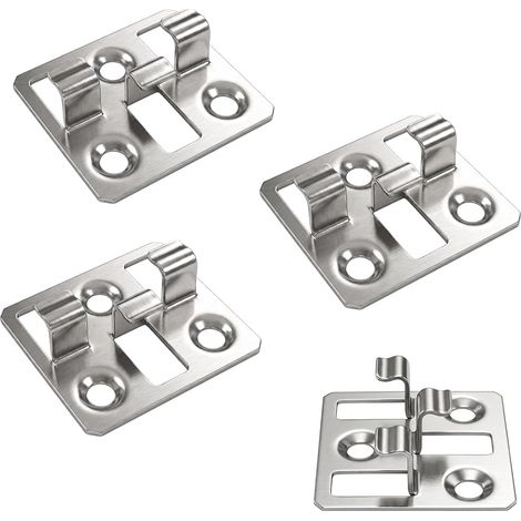 100 pièces Clips de fixation invisible en acier inoxydable pour lames de terrasse WPC/BPC – Entretoises intégrées, espacement 3 mm, hauteur de rainure 7 mm (1/5)