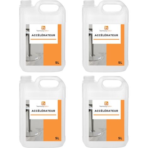 Accélérateur de prise sans chlore - 4 x 5L - Harmony Béton (1/2)