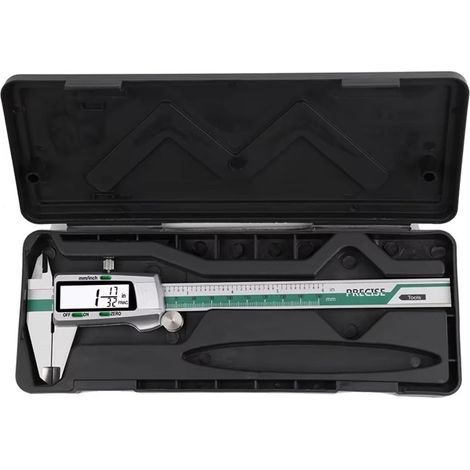 Micromètre Numérique, Pied à coulisse numérique ET50 150 mm en acier inoxydable, 6 pouces, 0,01, haute précision, mesure fractions/mm/pouces, jauge d'épaisseur for le travail du bois (1/5)