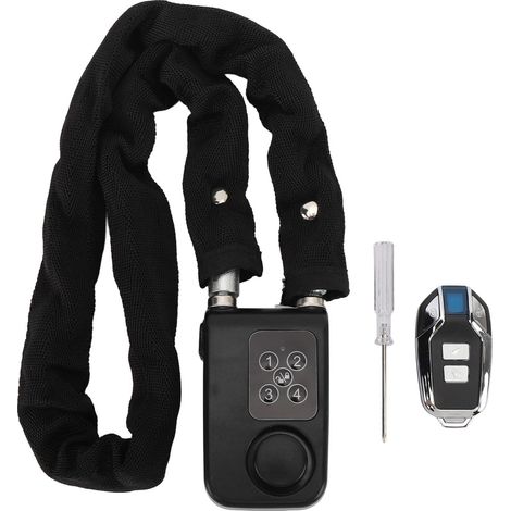 Antivol de Vélo avec Télécommande, Alarme 115 DB, étanchéité IP44, Longueur de Câble de 31,5 Pouces, Alarme de Vibration Antivol pour Vélo,Moto,Scooter électrique, Portail de (1/5)