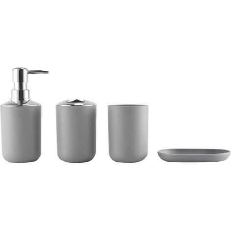 Ensemble de 4 accessoires de salle de bain en plastique accs (1/5)