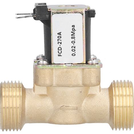Magnetventil aus Messing G1/2, 24 V DC, normalerweise geschlossen, für automatische Wasserregelungssysteme, kein Ausgangsdruck