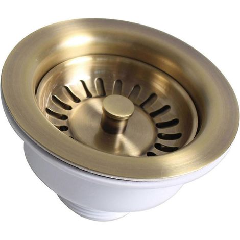 Bonde d'évier classique européenne en acier résistant pour salle de bain et cuisine. Installation facile. Écoulement fluide. Convient à un usage domestique. (1/5)