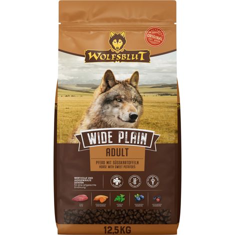 Wolfsblut Wide Plain Hundetrockenfutter Adult getreidefrei 12,5 kg Pferd Hundefutter
