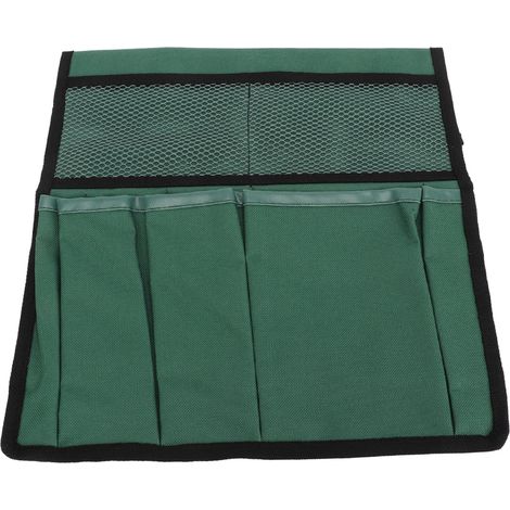 Aufbewahrungstasche für Gartengeräte, aus 600D Oxford-Gewebe, faltbar und tragbar, mit mehreren Taschen, geeignet für den Einsatz im Freien, schwarz und grün. (1/5)