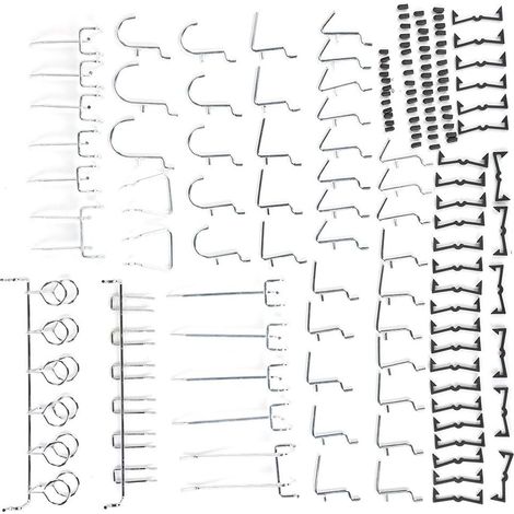 Plated tool organizer, pegboard hooks, 51 (1/5)