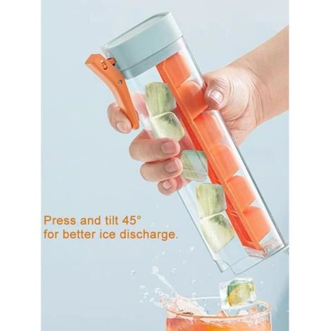 Bac à Glaçons - ORANGE - Mini Moule Silicone - Design Vertical - 1 PC - Libération Rapide (1/4)