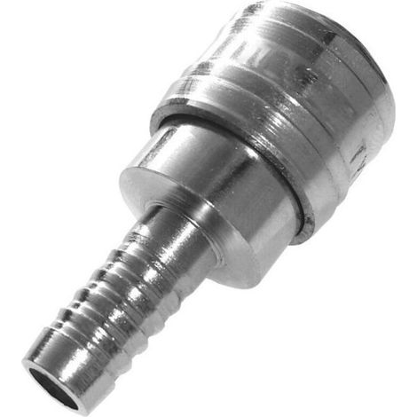 Raccord rapide femelle pour tuyau d'air comprimé Ø 6 mm – Acier chromé – Résistant à la corrosion – Utilisation efficace