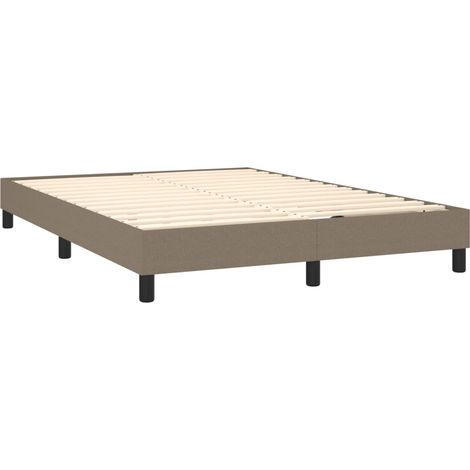 Somier de láminas sobre patas estructura de cama 140x200 cm tela topo TDL0206932