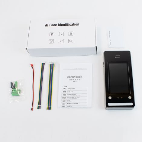 Pointeuse biométrique horaire pour employés avec reconnaissance faciale 500pcs et gestion par port USB, modèle xFace 43, adaptable bureau fabrique restaurant école petit commerce (1/5)