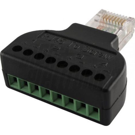 Alpha elettronica spina rj45 a morsetto colore nero in pvc 94-929 (1/5)