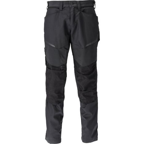 MASCOT Pantalones de trabajo a medida con bolsillos para rodilleras - 22479-230-Negro-82-50