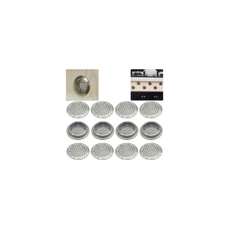Lntyq 53 mm rundes Edelstahl-Lüftungsgitter, 12 Stück, für Küchenmöbel, Edelstahl-Lüftungsgitter, für Schränke, Abluftgitter (1/5)