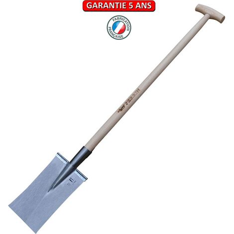 OUTILS PERRIN Louchet Nord 28 cm manche en T- 0,95 - rebords montés (1/2)