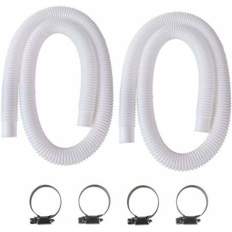 Tuyau de Piscine, 2Pcs 32mm Tuyau pour Piscine Hors Sol, 150cm/59in Tuyau pour Pompe de Piscine pour Intex 330 GPH, 530 GPH et 1000 GPH (1/5)