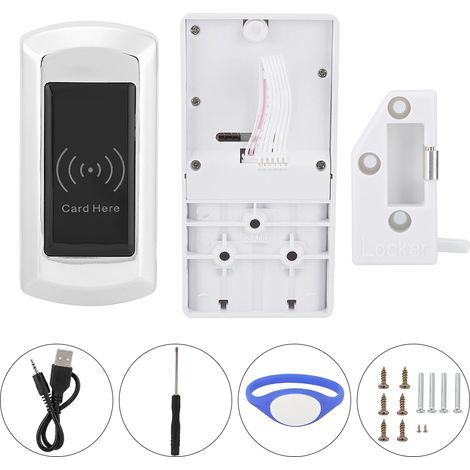 Serrure électronique intelligente à induction numérique pour armoires, casiers, sauna, spa, salle de sport (Argent) (1/5)