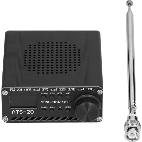Récepteur radio FM AM LW SW portable avec antenne, scanner ATS-20, enregistreur numérique à main, récepteur à bande complète pour voyage et écoute. (1/5)