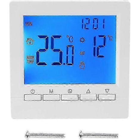 Thermostat numérique programmable pour chaudière à vapeur à gaz, régulateur de température de chauffage, contrôleur d'ambiance intelligent, thermostat à économie d'énergie (1/5)