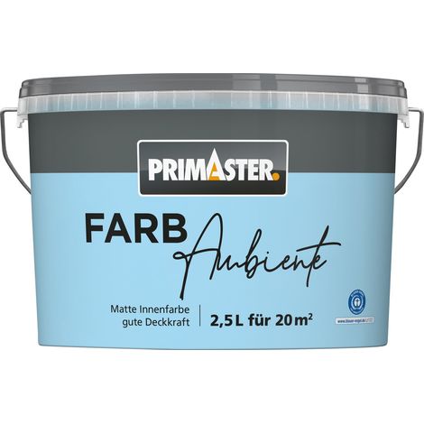Primaster Farbambiente Wandfarbe matt himmelblau 2,5 L Wandfarbe (1/2)